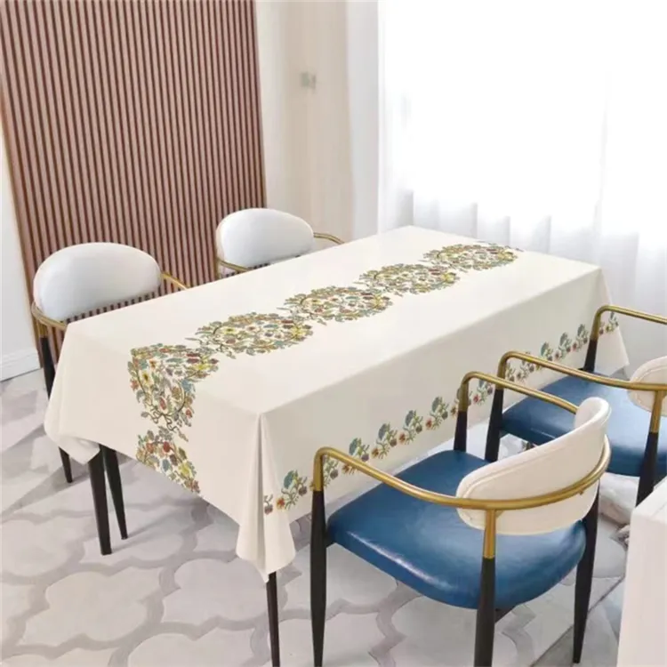 新升级PVC光面防油桌布防水防油防烫免洗好擦长方形茶几餐桌布