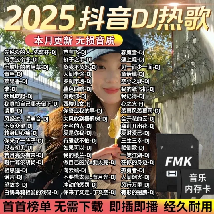 汽车载TF内存卡2025抖音热歌榜单柏林之声无损高品质音乐通用SD卡