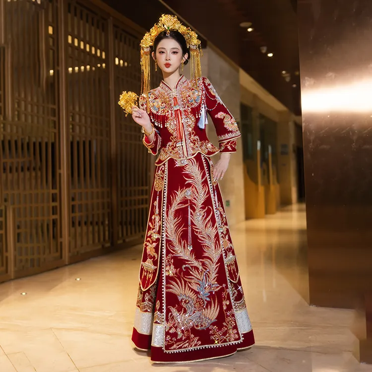 高级感新娘奢华大摆显瘦秀禾服2025新款新中式婚礼结婚高端新娘服