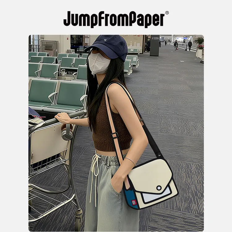 Jump From Paper斜挎邮差信封嘻嘻包二次元少年感休闲包痛包