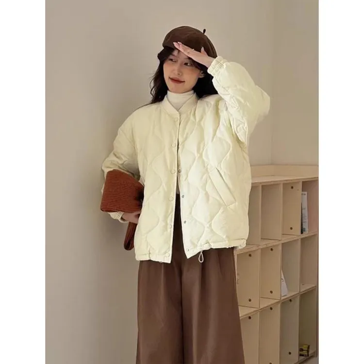 [运费补贴]加厚菱格宽松厚棉服保暖韩版冬季百搭休闲时尚设计感