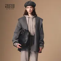 *【绵羊毛+羊驼毛】TeenieWeenie小熊25秋西装领大衣TTJW254TW2A