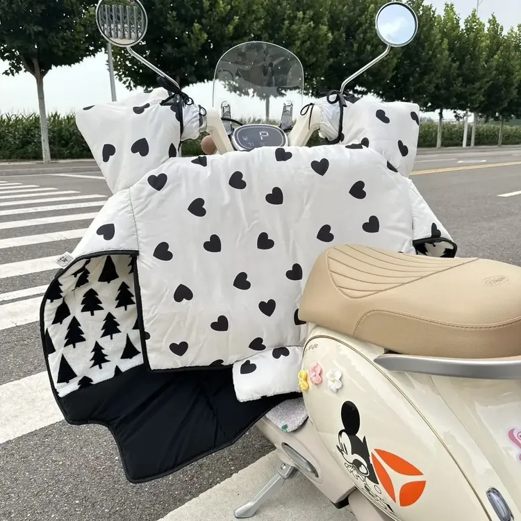 电动车挡风被冬季加绒加厚防寒保暖防水电瓶车摩托车防风罩加厚款