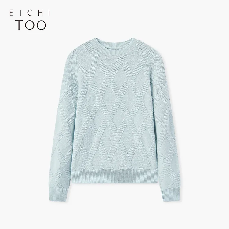 爱居兔冬新款温柔优雅时尚百搭长袖打底针织衫ENZAJ4P012A