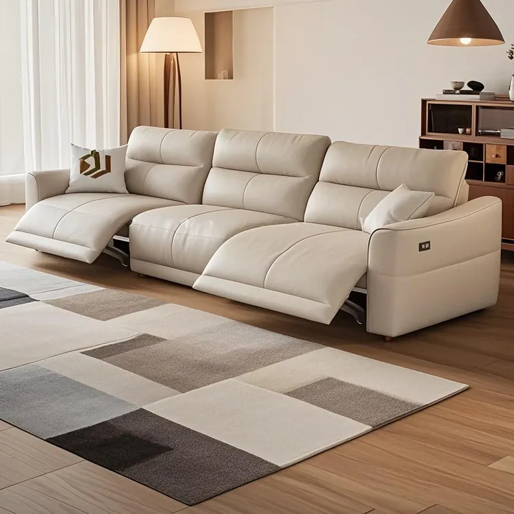 DDC电动功能真皮沙发零靠墙客厅现代太空舱头层牛皮意式极简沙发
