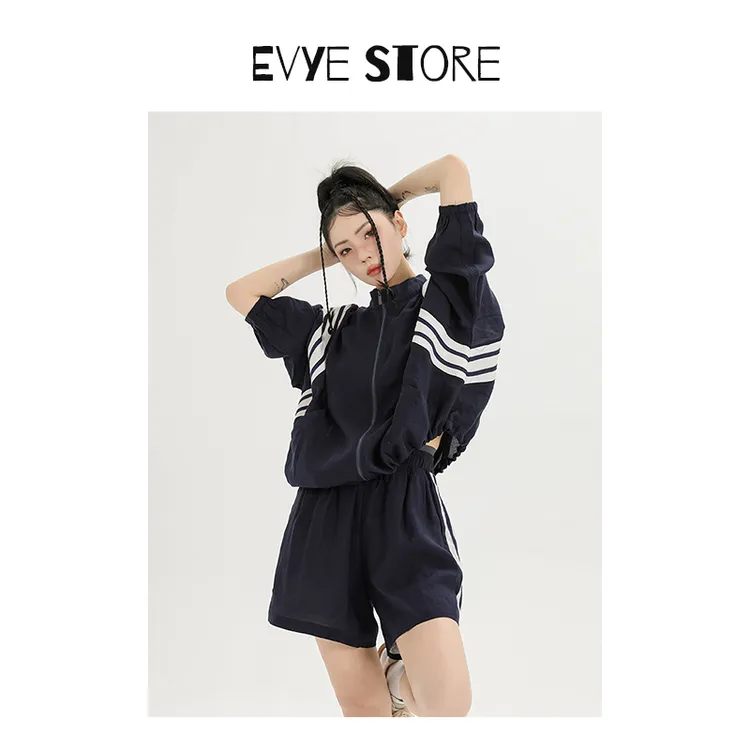 Evye Store~夏装搭配一整套时尚休闲防晒运动套装女轻薄透气短裤