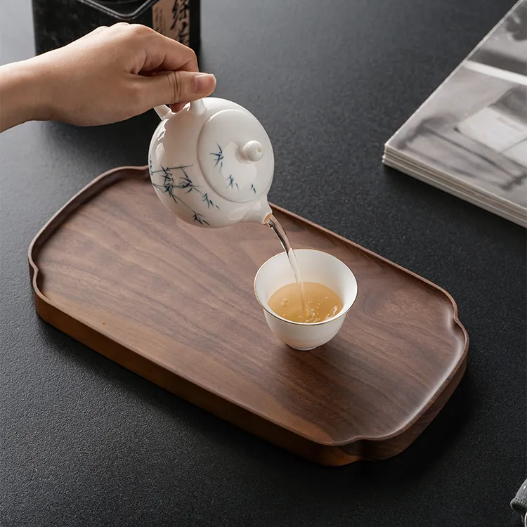 北美黑胡桃木干泡盘茶盘家用创意简约小型茶道