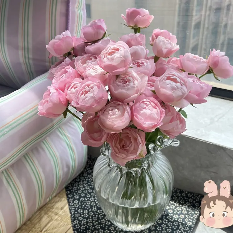 云南鲜花杏仁饼多头玫瑰云南鲜花室内外装饰优选玫瑰花粉色花卉