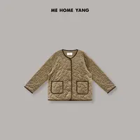 ME【圣蒂斯】小蛮腰绗线撞色边百搭外套女士时尚设计师棉服MEQA1940