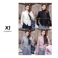 玖黛衣【随心穿】新款时尚百搭秋季简练慵懒风针织羊毛衫 XSJ45186