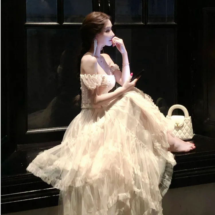 WW定制「雪鸢花冰」夏季重工百搭显瘦收腰小众设计感上衣半裙套装