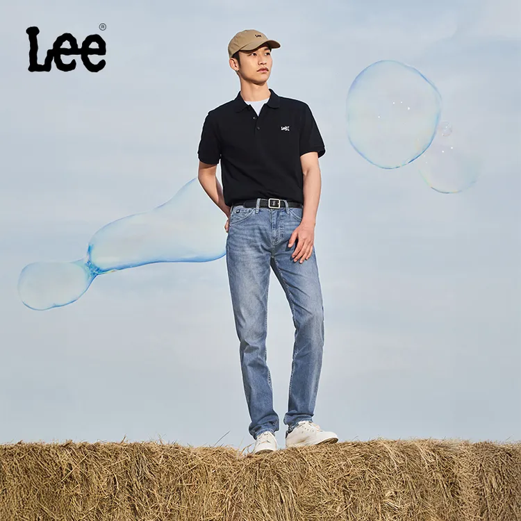 张凌赫代言Lee凉凉裤【微风蓝微锥直筒】夏日凉感琥珀流光宽松舒适