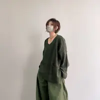 S044 极简风小V 领松弛感宽松毛衣百搭休闲