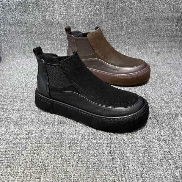 「有单有棉」广州真皮舒适百搭休闲男鞋休闲鞋2836皮鞋加绒冬季