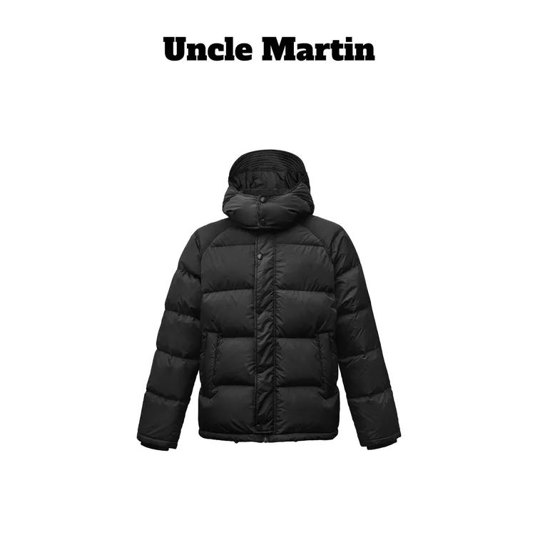 马丁叔叔 25AW冬季新款 拉链连帽羽绒服设计感 762