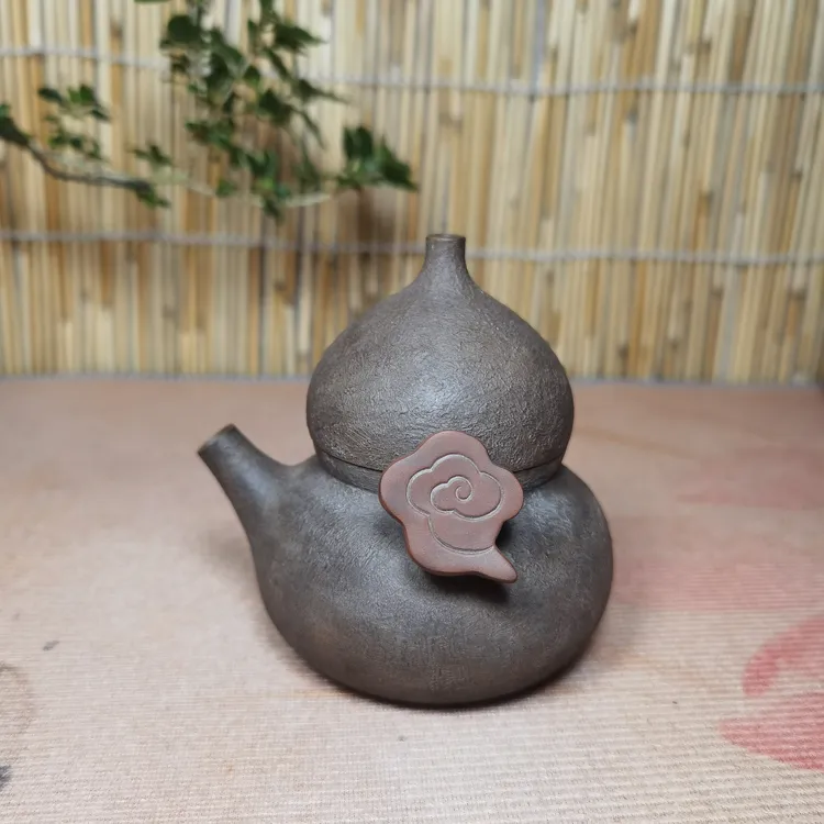 广西钦州坭兴陶原矿陶土全手工制作茶壶陶瓷创意纯手工茶具140cc