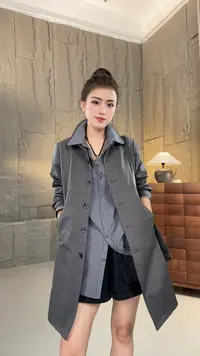 素格【2199】2025年春秋新款高档时尚气质风衣女
