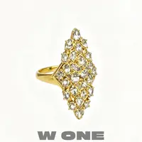 铜合金合成锆石戒指 【W ONE】【圣诞系列】小众设计感满锆镶嵌戒指