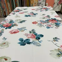 2024新款细纹粗布布头--玫瑰花120*200单人加厚老粗布