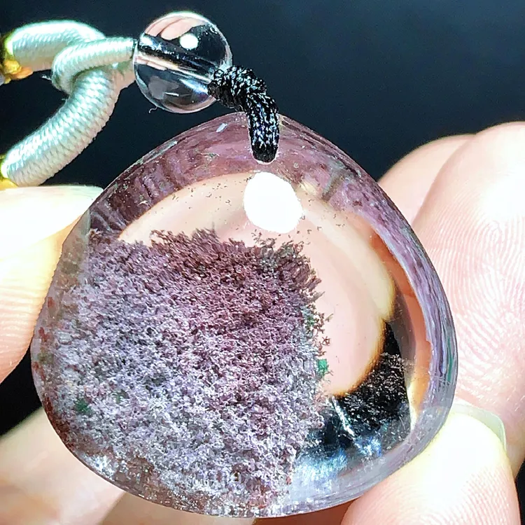 东海水晶紫幽灵水晶吊坠毛衣链时尚精品挂件坠精美真水晶饰品男女