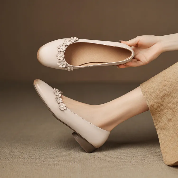 2.5cm 法式气质通勤百搭玛丽珍鞋春秋韩版学院风简约时尚浅口单鞋