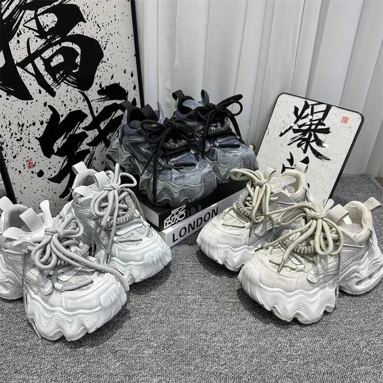 女鞋时尚百搭网红透气黑色春季厚底韩版秋季老爹鞋女ins潮流潮鞋