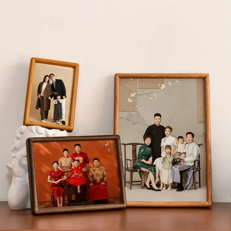 【摆台组合方案】写真照片摆台情侣全家福实木摆台打印照片做相框