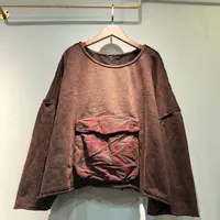 虞姑娘推荐   秋款炒色做旧厚毛圈单兜休闲卫衣【衣长56胸围160】