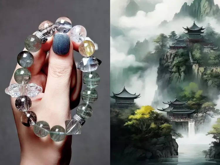 水晶绿幽灵手串精致手串