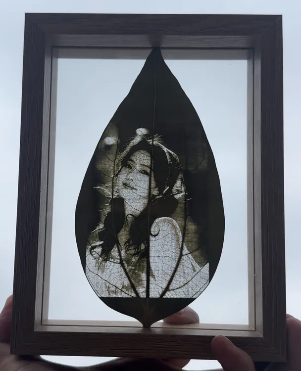 叶雕照片定制节日礼物送男女友生日纪念日专属定制