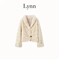 NINGLYNN STUDIO【云暖羽绒】水貂西装领休闲皮草外套 361025