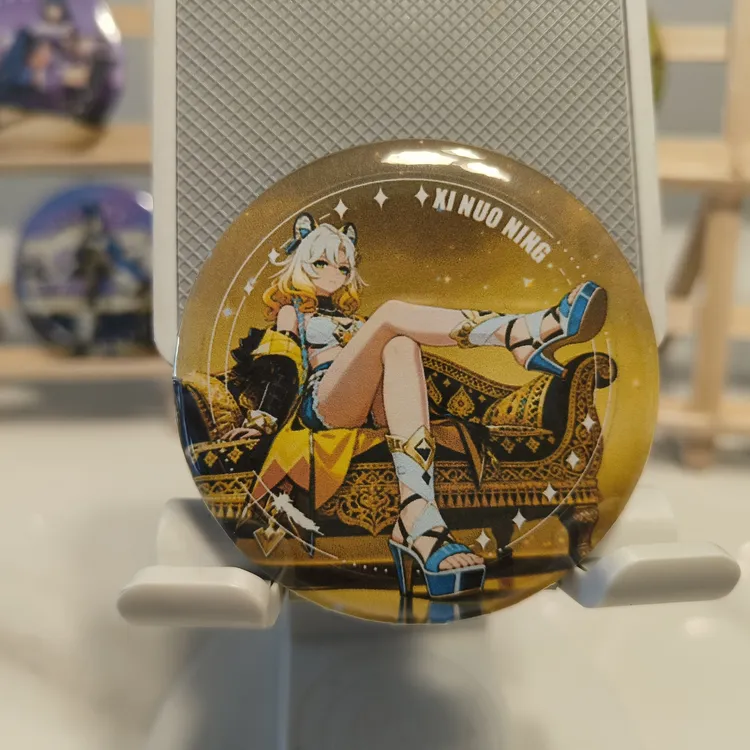 全新原神吧唧谷子徽章长腿御姐翘腿系列58mm一套10个，拍1份是一套