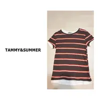 【Tammy&Summer】韩系时尚显瘦设计感双层条纹圆领短袖T恤256916