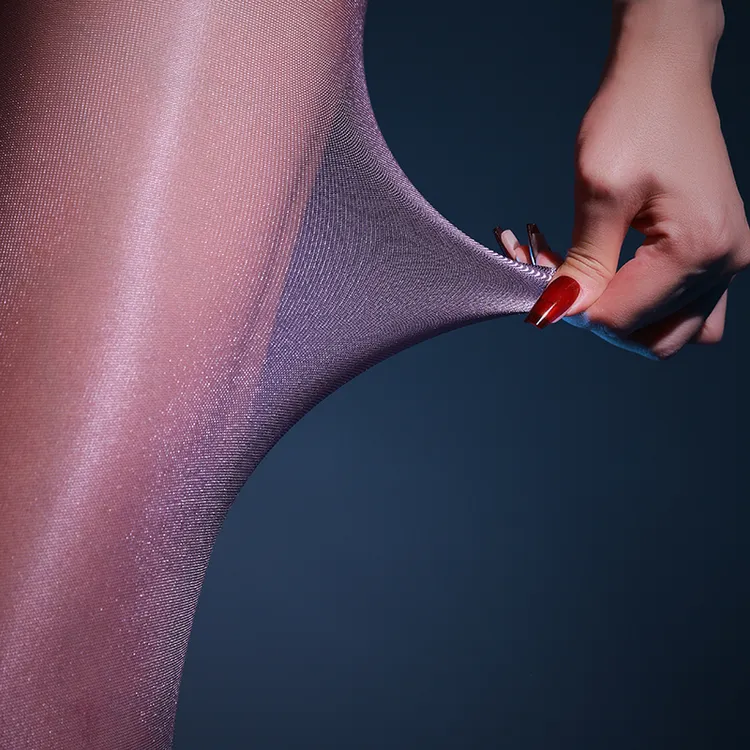 「霓虹」40D段光油亮光泽连裤袜无缝丝袜女性感黑丝无痕舍宾丝袜