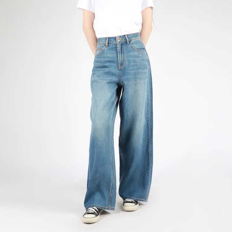 2025春夏+秋冬大腿粗屁股大高腰显瘦阔腿宽松牛仔裤MA162女款