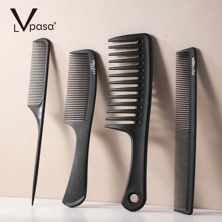 尖尾梳化妆师用长发家用梳子细齿密木梳美发挑梳专业理发防静电