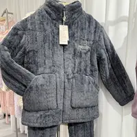 3020款新款立领男士加厚三层外穿家居服