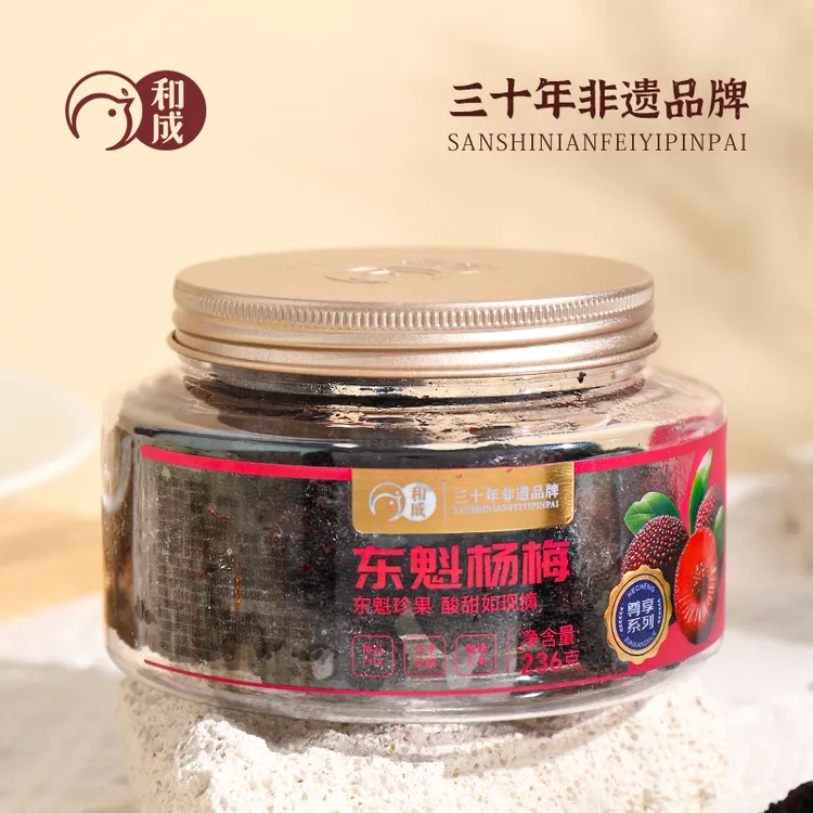 和成东魁杨梅蜜饯果干果脯236g营养解馋开胃酸甜网红追剧休闲零食