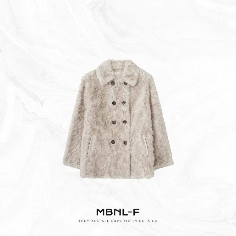 MBNL-F“象羔千金” 2025F/W新品 高级双排扣气质外套秦磊XM-PC6086