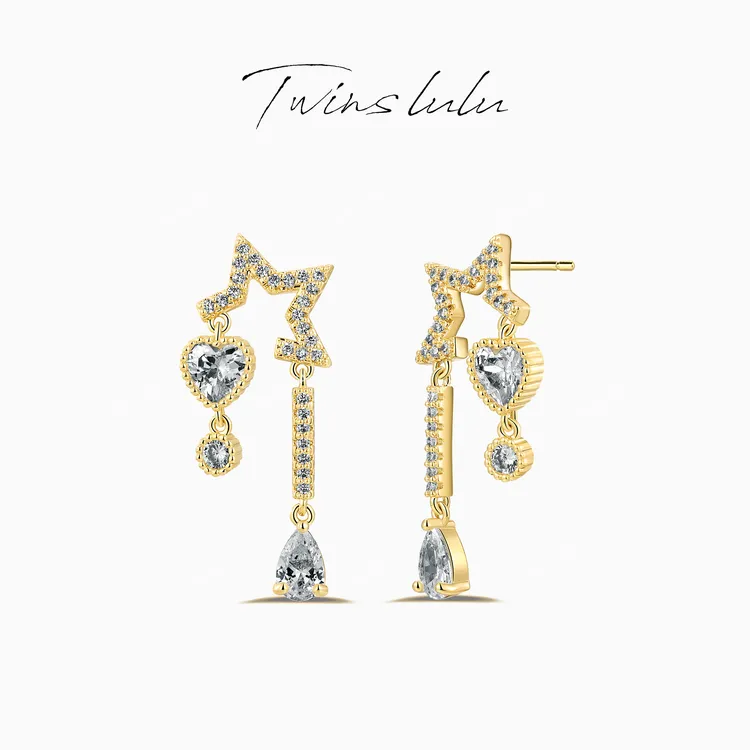 TWINS LULU镀K金秋上新【秋上新】流星ins度假风流苏耳环TSL1787