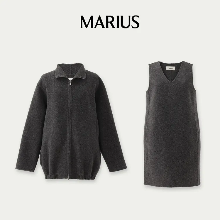 MARIUS"小眼睛"立领拉链毛外套