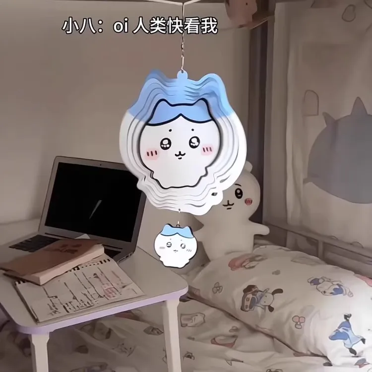小八曼陀罗风铃视幻旋转chiikawa吉伊卡哇床头挂件送朋友可爱礼物