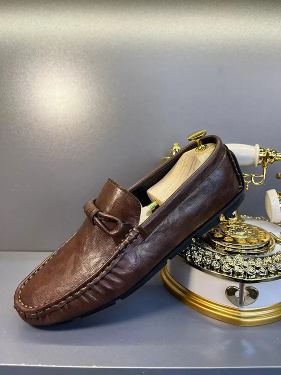 爆款男士时尚软底真皮休闲豆豆鞋舒适百搭男鞋休闲驾车豆豆鞋