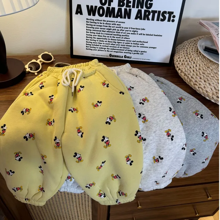 【高端定制】儿童韩系满印米奇卫裤秋冬男女宝新款收口裤洋气潮