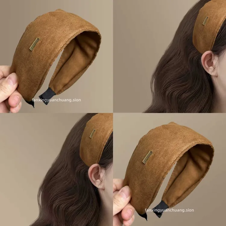 【金盏爵士】韩国ins皮质复古发箍秋冬港风旅行发卡百搭洗脸头箍