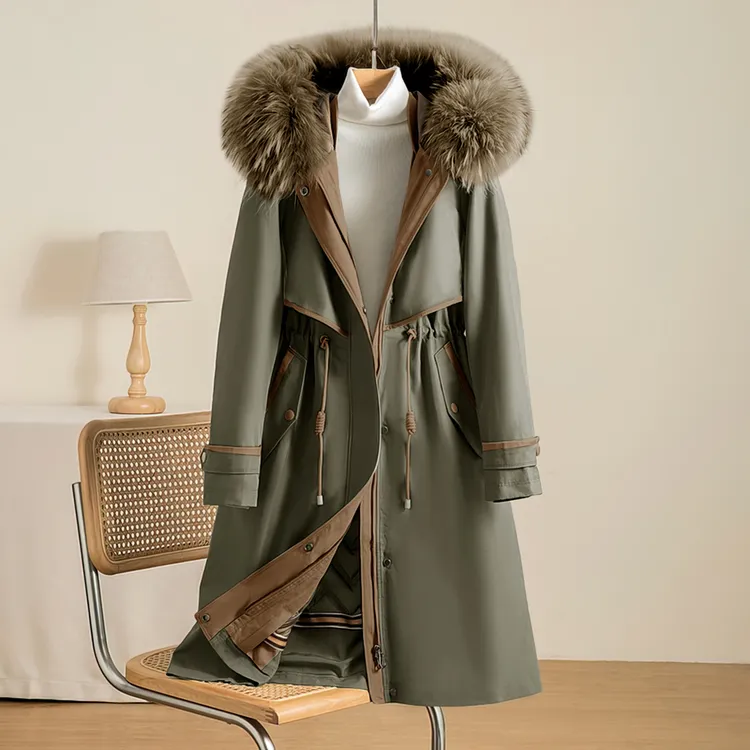 中长款工装棉服女2025年冬季新款小个子加大码派克服棉衣加厚外套