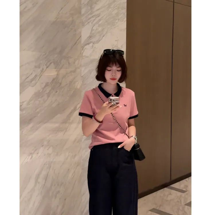 【木马POLO衫】夏季 翻领刺绣休闲短袖上衣宽松百搭时尚半袖T恤