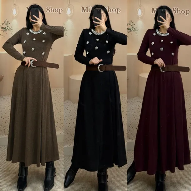 Mira 新款高级时尚长款连衣裙～裙长：128