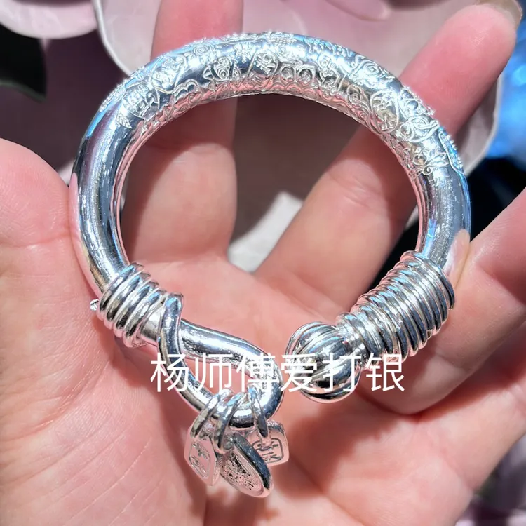 足9999复古宫廷风格格吉言南瓜绕丝盘缠手镯精美款纯手工民族风