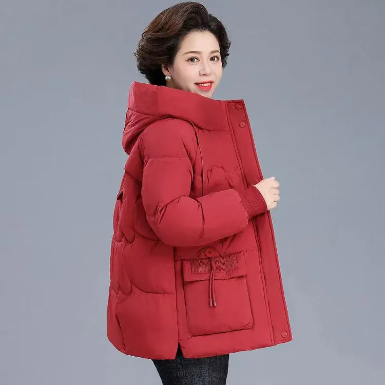 新款面包服女防风保暖棉衣宽松大码加厚外套棉服连帽冬季休闲棉袄